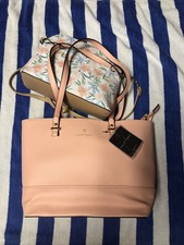 Bolso de Mano Nanette Lepore Brielle En Bolso Melocotón Mediano Cierre con Cremallera Cadena Dorada
