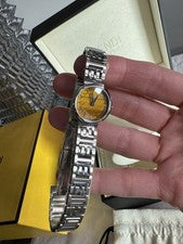 Reloj pulsera Fendi Forever acero inoxidable diamantes 19 mm PVP £1350 nuevo