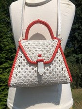Cartera Bandolera Anthropologie Mujer Paja Blanca con Asa Nunca Usada