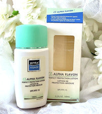 Loción de protección perfecta Nivea Visage Facial a-ALPHA FLAVON FPS 15 NUEVO EN CAJA 3,3 oz.