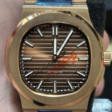 Reloj automático para hombre Pagani Design PD-1728 oro rosa esfera marrón