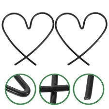 Arte de decoración de pared de corazón de metal de hierro de 2 piezas para decoración de pared de sala de estar y hogar