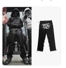 Pantalones cargo 2023 estampados sueltos de moda para hombre ropa de calle varios bolsillos Y2k Hip Hop