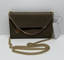 Bandolera STELLA MCCARTNEY Mini Falabella Peluda Verde Oliva Dorado NUEVA $635