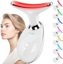 Masajeador Facial LED de 7 Colores para el Cuidado de la Piel, Masajeador Facial Herramienta para Reducir Arrugas