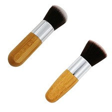 Base para polvo brocha de maquillaje profesional 2 piezas brochas faciales