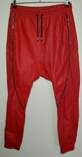 PANTALONES PU MODA SMOKE RISE DISEÑO CREMALLERA GRANDE NUEVO/ETIQUETAS RN82930