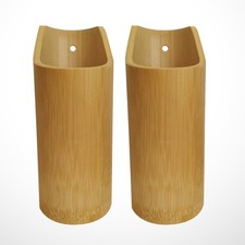 Organizador de utensilios de bambú 2 piezas soporte para cubiertos palillo estante de drenaje para cocina