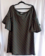 Mini Vestido Para Mujer Hayden Clásico Verde Punta Manga Corta Talla L Nuevo Con Etiquetas