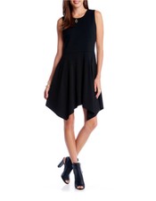 "Vestido corto Karen Kane Sienna para mujer sin mangas, negro, pequeño"