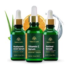 Vitamina C Retinol Ácido Hialurónico Set de Cuidado Facial - 3 x 1 Fl Oz