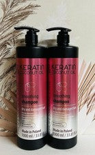 Paquete de 2 champú para cuidado profesional ~ queratina y aceite de coco para cabello seco y dañado