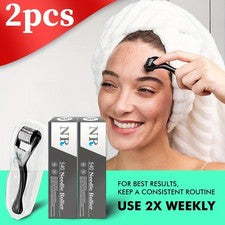 2x Derma Roller Microaguja Premium de Alta Calidad para Mujeres Hombres Cuidado Facial de la Piel