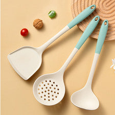 Juego de cucharas espátula de silicona con mango ergonómico para utensilios de cocina antiadherentes 22