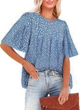 Blusas para mujer luvamia 2025 elegantes informales florales boho babydoll fluidas S