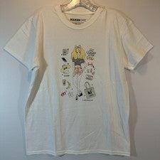 Nueva Camiseta Para Mujer Gráfica con Estampado Moda Niña y Accesorios - Talla L
