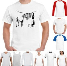 Camiseta BANKSY De Hombre Zebra Arte Callejero Graffiti Moda Unisex Top Tee