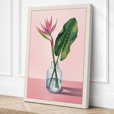 Arreglo en Vidrio Botánico Lienzo Impresión Arte de Pared Decoración del Hogar Listo para Colgar