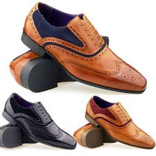 Nuevos zapatos con cordones de cuero para hombre estilo italiano elegantes informales talla UK