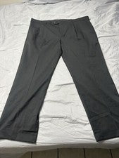 Pantalones de vestir de diseñador GRIS OSCURO STAFFORD para hombre talla 42 x 29 (30) *