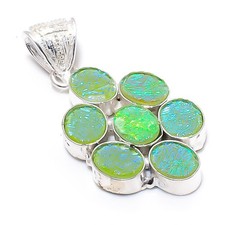Colgante de joyería de plata esterlina 925 hecho a mano de piedra preciosa de...