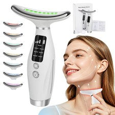 Dispositivo de belleza facial para cuello, masaje facial para cuidado de la piel, masajeador facial 7 en 1, protector fa