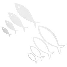 Juego de pegatinas de pared espejo acrílico peces pegatinas de pared 3D para decoración del hogar