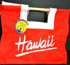 HAWAIIAN VOYAGER Bolso de Mano de Lona NUEVO Rojo Cartera Bolso Etiqueta en Moda Elegante