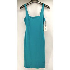 Vestido ajustado sincerely Jules para mujer pequeño turquesa cuadrado cuello redondo