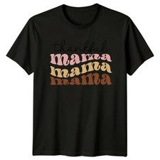 Camiseta para mujer Thankful Mama retro estilo maravilloso vida día de la madre regalo para ella