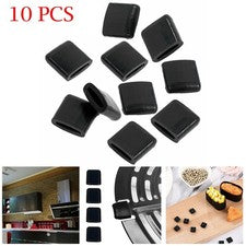 Kit de tampón de goma para freidora de aire de cocina juego de 10 piezas accesorios negro