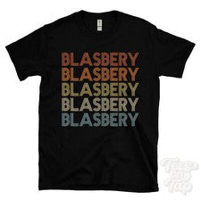 CAMISETA ESTILO RETRO REPETIDO BLASBERY para hombre y mujer novedad genial nombre regalo
