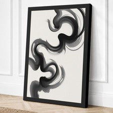Impresión en lienzo minimalista formas en espiral en movimiento arte de pared decoración del hogar listo para colgar