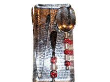 Juego de 4 herramientas gadgets de cocina rojo