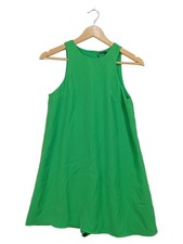 Vestido mujer ZARA línea A sin mangas verde talla XS/34 vestido de verano