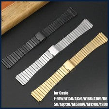 Correas de reloj de acero inoxidable de 18 mm 20 mm correas de metal ultrafinas para Casio