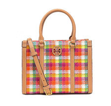 Bolso de Mano TORY BURCH Para Mujer Blake Pequeño a Cuadros Rojo Amapola/Multi 146379