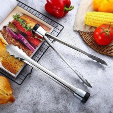 Stehende Edelstahl-Grillzange mit einfachem Verschluss für Küche Kochen