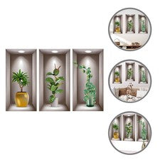 3 piezas calcomanías de pared extraíbles adhesivas para decoración del hogar dormitorio pegatinas