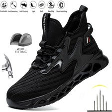 Zapatos de trabajo con puntera de acero de seguridad botas indestructibles para hombre zapatillas transpirables