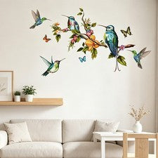 Pegatinas de pared de vinilo diseño mariposa y rama para decoración de interiores del hogar