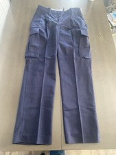 Pantalón de Trabajo Wearguard Estilo #2017 Uniforme Carga Para Hombre 30x32 Azul Marino Frente Plano Nuevo