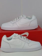 Zapatillas bajas de cuero blancas Nike Ebernon para mujer talla 9 de EE. UU. AQ1779-100
