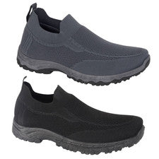 Para Hombres DEK Entrenadores Elásticos Sin Cordones Informales Malla Cómodos Entrenador Textil Zapatos