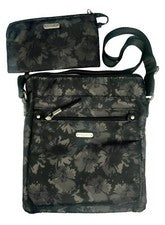 Baggallini Go Bagg con pulsera de teléfono RFID - estampado de flor de medianoche
