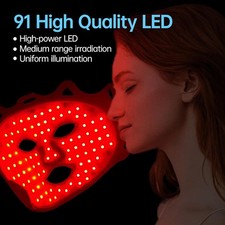 Máscara facial LED facial terapia de luz roja máscara de terapia de luz para el cuidado facial de la piel