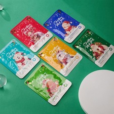 Juego de 30 PIEZAS Mascarillas Faciales Hoja Calmante Piel Estilo Navidad Cuidado Facial Mascarillas Faciales