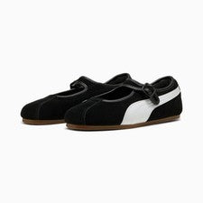 Zapatillas deportivas Puma Tacklette de gamuza negras/blancas para mujer