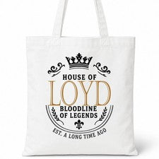 Bolso de Mano LOYD Family Surname House Of White Algodón