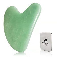 Herramienta de levantamiento facial Gua Sha, herramienta de piedra de jade para el cuidado de la piel facial y corporal.